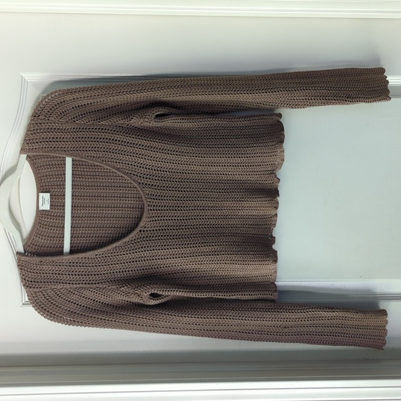 Abercrombie & Fitch Cropped Crochet Knit Sweater Small - Picture 4 of 11